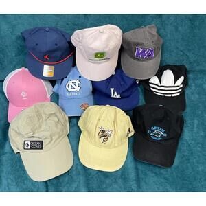 Bundle Lot of 10 Assorted Baseball Hats.